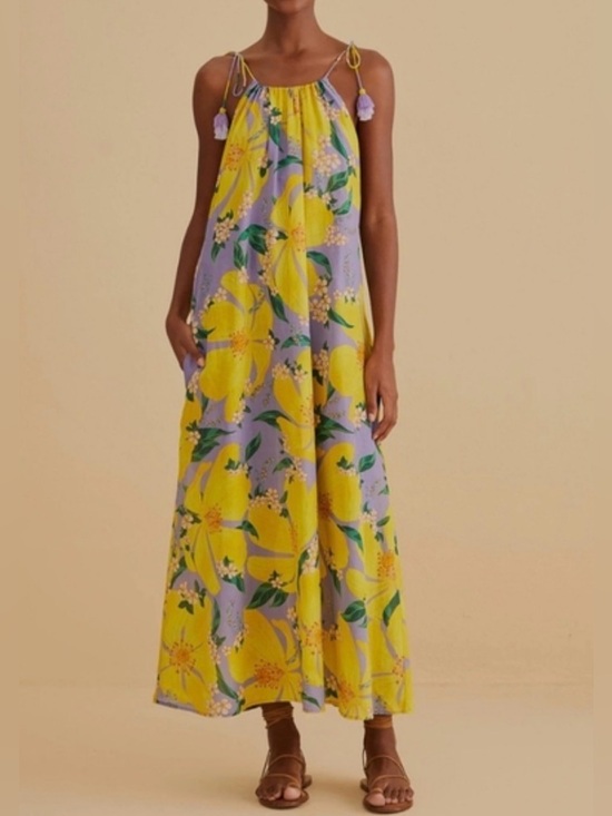 FARM Rio Dresses & Skirts - Farm Rio Pietra Floral Lilac Dress
